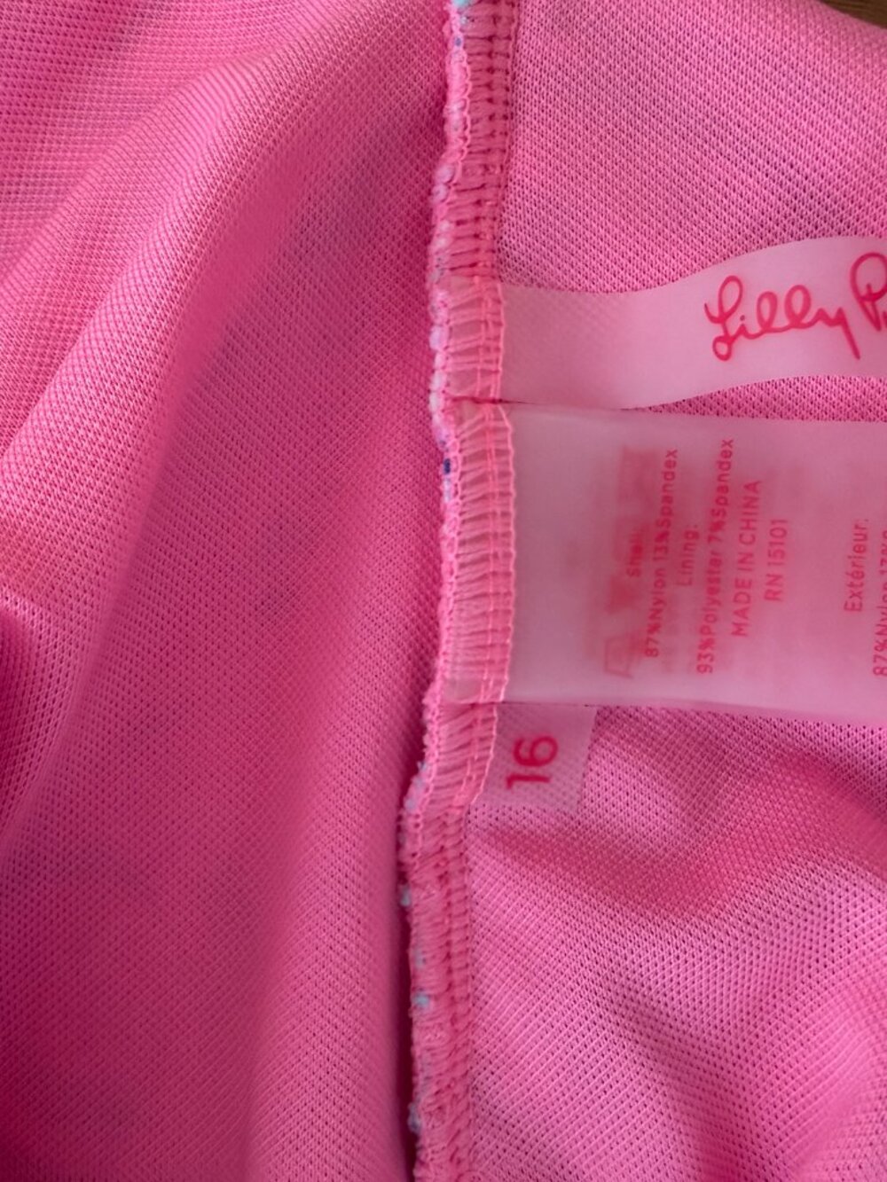 Lilly Pulitzer Justina Tankini Top Jungle Sunrise Paisley Ruched Swim Size 16 - Picture 5 of 5